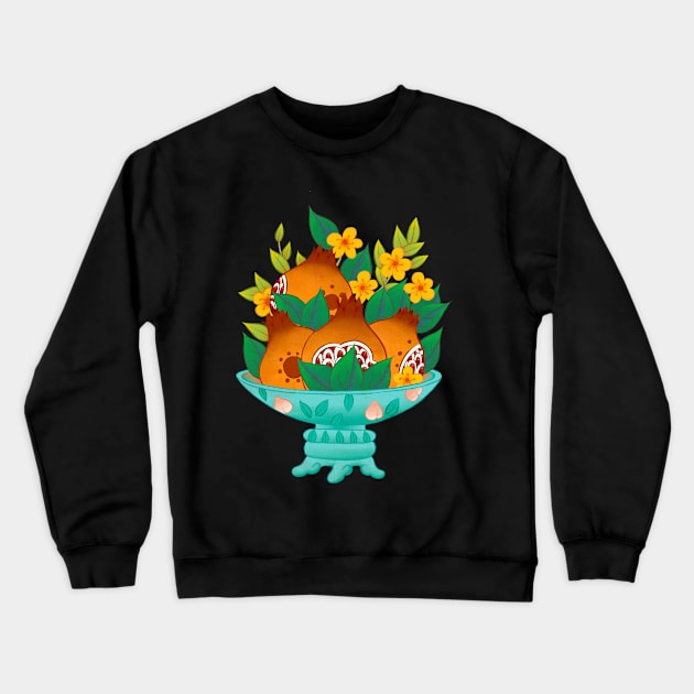 Minhwa: Pomegranate Plate Mint (Korean traditional/folk art) Crewneck Sweatshirt by koreanfolkpaint